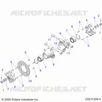 SUSPENSION ARRIERE HUBS, CARRIER AND BRAKE DISC