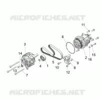 ENGINE, ALTERNATEUR AND COMPRESSOR