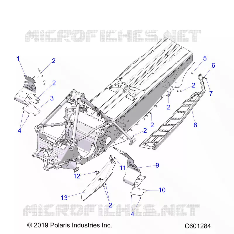 CHASSIS, PROTECTION D'EMBRAYAGE/FOOTRESTS/RUNNING BOARDS