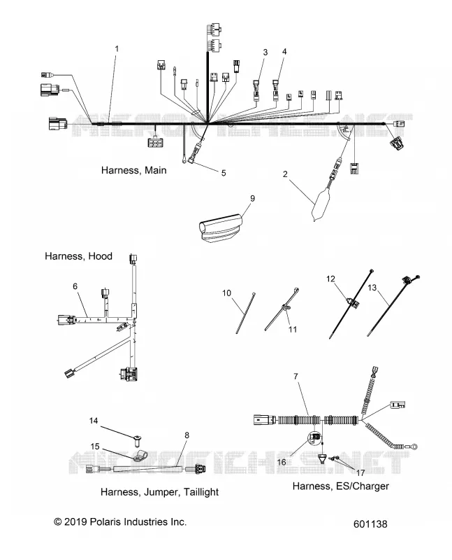 ELECTRICITE, WIRING HARNESSES