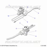 FREIN AVANT BRAKE LEVER AND MASTER CYLINDER