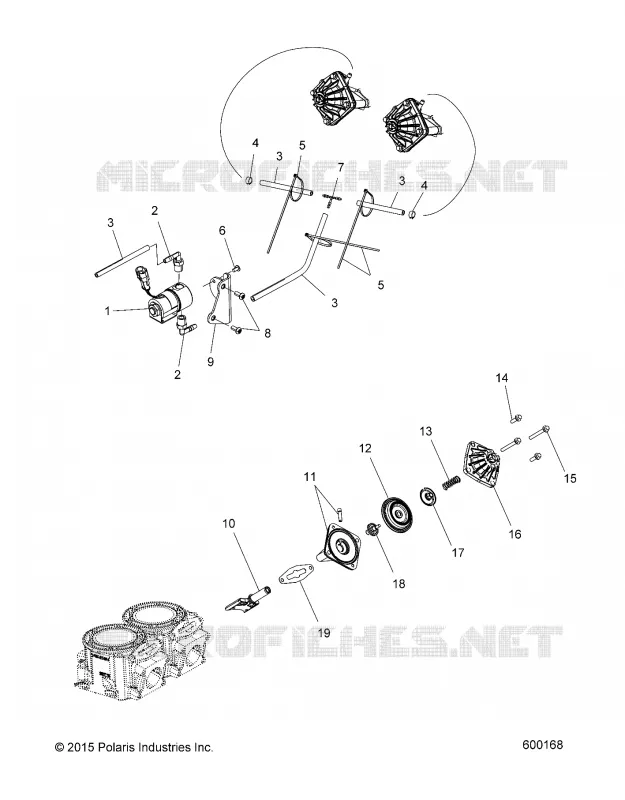 ENGINE, ECHAPPEMENT VALVES AND SOLENOID