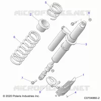 SUSPENSION, REAR SUPPORT AMORTISSEUR , DELUXE