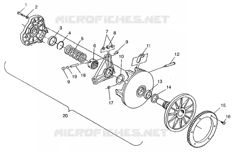 EMBRAYAGE DE TRANSMISSION WIDETRAK LX 0972065 AND  EUROPEAN WIDETRAK LX E972065 (4938223822B014)