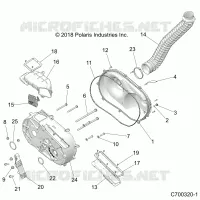 DRIVE TRAIN, COUVERCLE D'EMBRAYAGE AND DUCTING