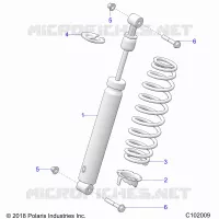 SUSPENSION, AMORTISSEUR AVANT