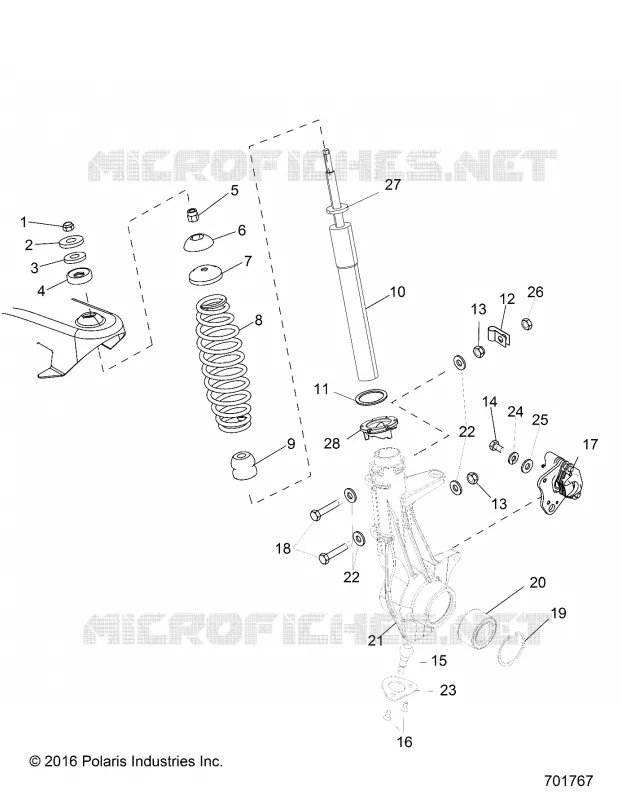 SUSPENSION, JAMBE DE FORCE AVANT