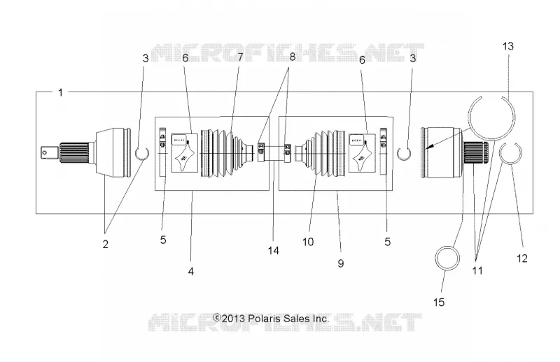 DRIVE TRAIN, DRIVE ARBRE DE TRANSMISSION ARRIERE