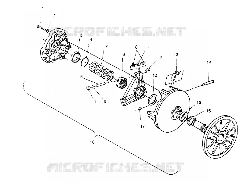 EMBRAYAGE DE TRANSMISSION ASSEMBLY STORM 0950782, STORM SKS 0950582,  EURO STORM E950782 (4929012901C001)