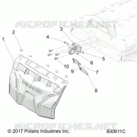 BODY, SNOW FLAP AND HITCH