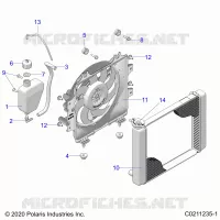 ENGINE, SYSTÃˆME DE REFROIDISSEMENT, RADIATOR, FAN & OVERFLOW BOTTLE
