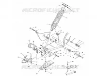 BRAS OSCILLANT ET AMORTISSEUR ARRIERE (Prior to S/N #2501800)