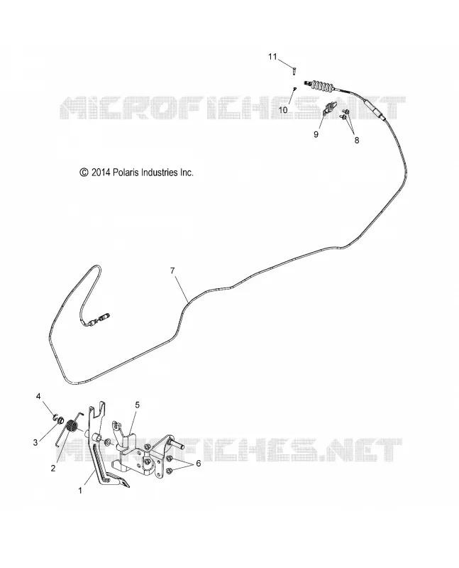ENGINE, PEDALE D'ACCELERATEUR/CABLE