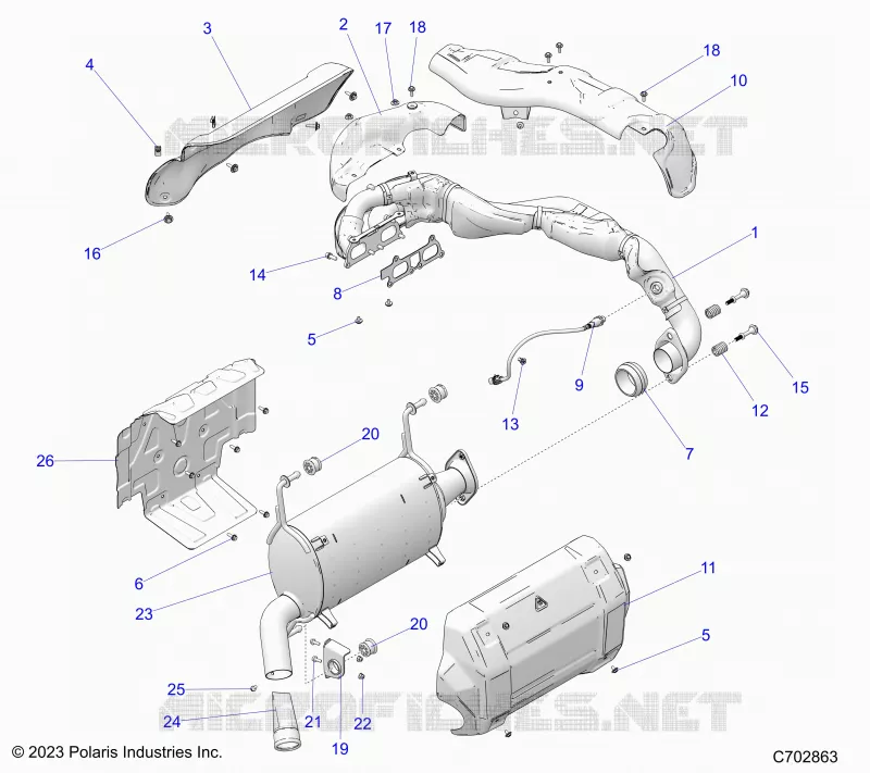 ENGINE, ECHAPPEMENT