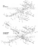 FIXATION RAIL (SUSPENSION) 500 0972764,  EUROPEAN 500 E972764, 500 SKS 0972 (4938393839C002)
