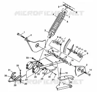 BRAS OSCILLANT ET AMORTISSEUR ARRIERE XPLORER 400L W98CC38C (4945414541C001)