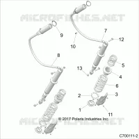 SUSPENSION, REAR SUPPORT AMORTISSEUR 
