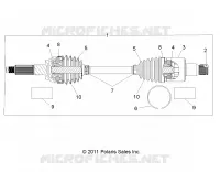 SYSTÈME DE TRANSMISSION, REAR HALF SHAFT (TO 4/25/16)