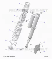 SUSPENSION, REAR SUPPORT AMORTISSEUR , DELUXE