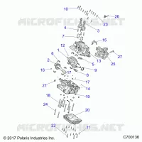 ENGINE, CRANKCASE AND VILEBREQUIN