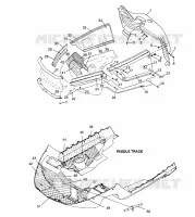CARROSSERIE AVANT 500 EFI 0952774, EFI SKS 0952574, EFI SKS PT 0952974, and (4929052905A010)