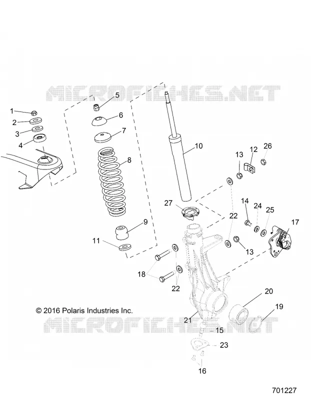 SUSPENSION, JAMBE DE FORCE AVANT