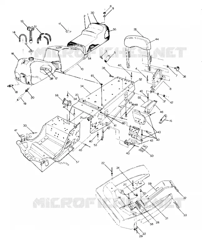 CHASSIS AND SIEGE SUPERTRAK UPDATED 2/90 (4917131713001A)