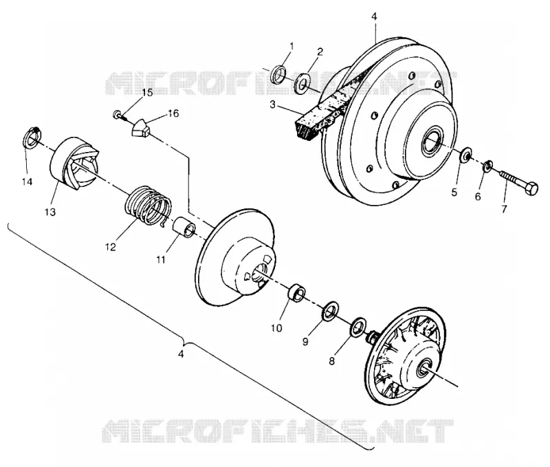 EMBRAYAGE DE TRANSMISSION XPLORER 400L W969140 (4935983598C003)