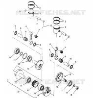 PISTON ET VILEBREQUIN  500 EFI 0952774, EFI SKS 0952574,   EFI SKS PT 09529 (4929052905C013)