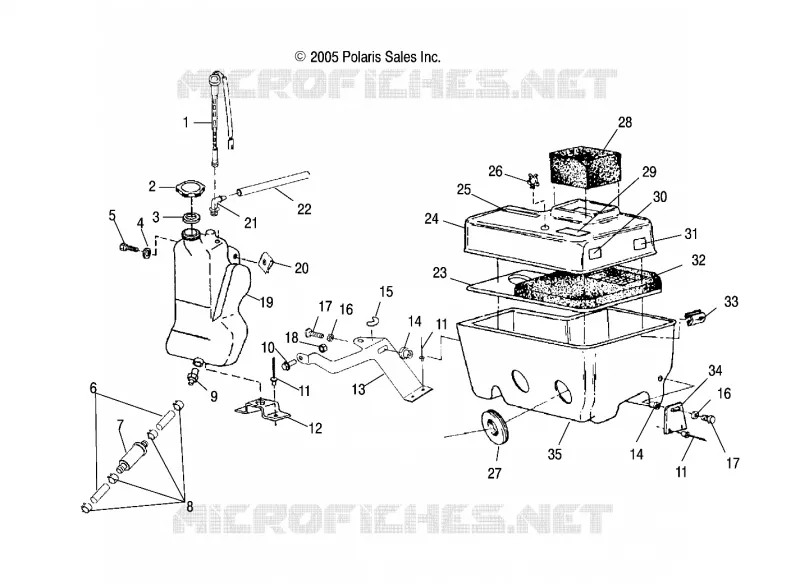 MOTEUR, RESERVOIR D'HUILE AND BOITE A AIR