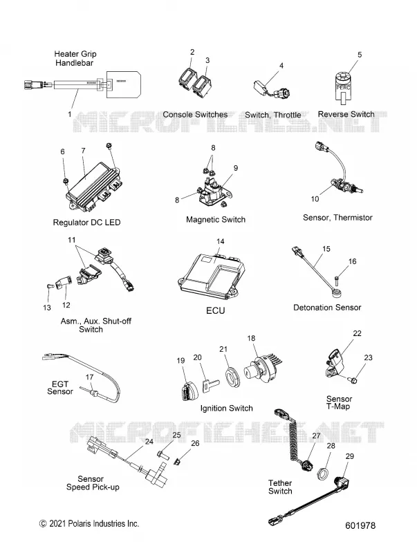 ELECTRICITE, SWITCHES, SENSORS AND COMPONENTS