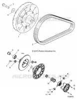 SYSTÈME DE TRANSMISSION, SECONDARY CLUTCH
