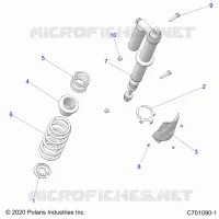 SUSPENSION, REAR SUPPORT AMORTISSEUR 