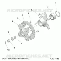 SUSPENSION AVANT HUB AND STEERING KNUCKLE- A22SGE95FN/S95CN/S95FN (C101483)