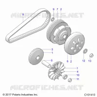 SYSTEME DE TRANSMISSION, PRIMARY CLUTCH