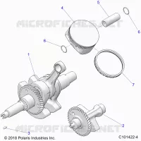 ENGINE, VILEBREQUIN, PISTON AND BALANCE SHAFT