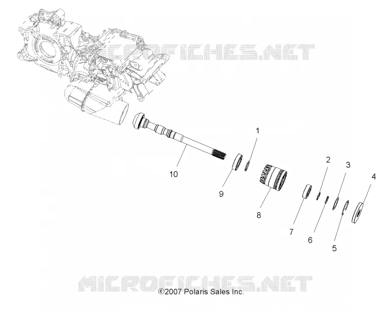 SYSTÈME DE TRANSMISSION, PONT PRINCIPAL OUTPUT SHAFT