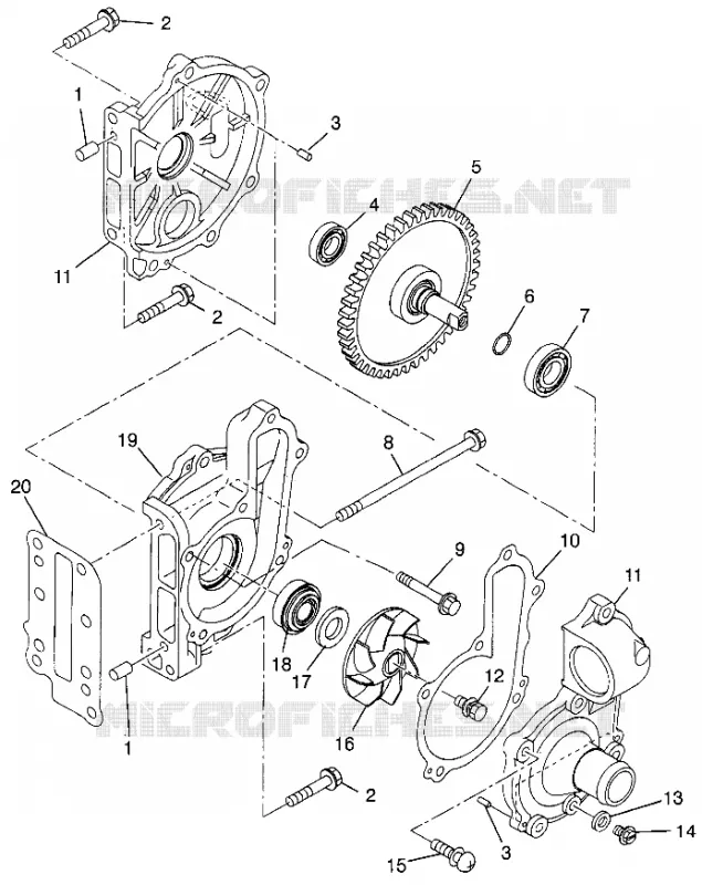 POMPE A EAU 700 XCR 0985678(A) and EUROPEAN 700 XCR E985678 (4943114311D001)