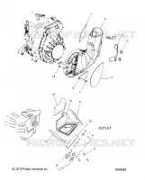 MOTEUR, AIR INLET AND OUTLET DUCTS