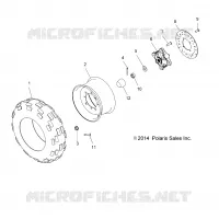 ROUES, FRONT TIRE AND BRAKE DISC