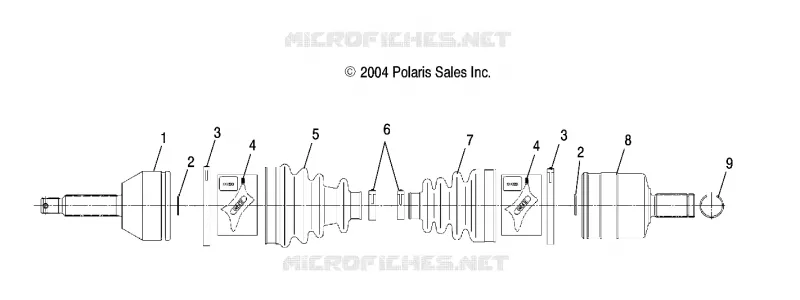 ARBRE DE TRANSMISSION ARRIERE LH, RH (2X4)(4X4)