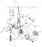 JAMBE DE FORCE AVANT Magnum 4X4 W97AC42A, Swedish Magnum 4X4 S97AC42E and Norwegian (4940834083B002)