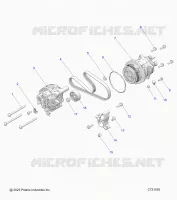 ENGINE, ALTERNATEUR AND COMPRESSOR