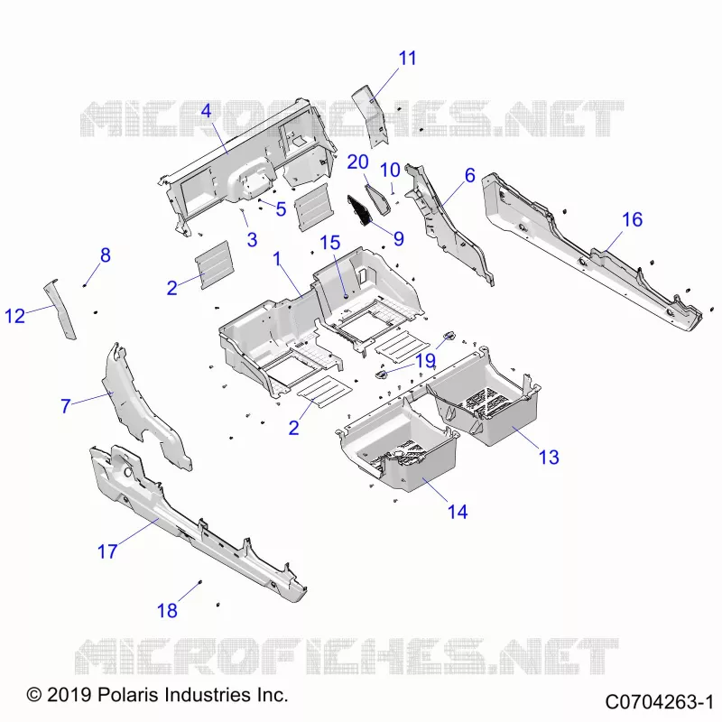 CARROSSERIE ARRIERE CLOSEOFF, FENDERS AND FLOOR