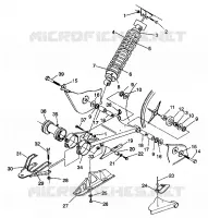 BRAS OSCILLANT ET AMORTISSEUR ARRIERE Trail Boss W938527 (4924072407018A)