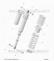 SUSPENSION, REAR SUPPORT AMORTISSEUR 