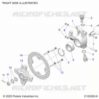 SUSPENSION AVANT HUB AND BRAKE DISC