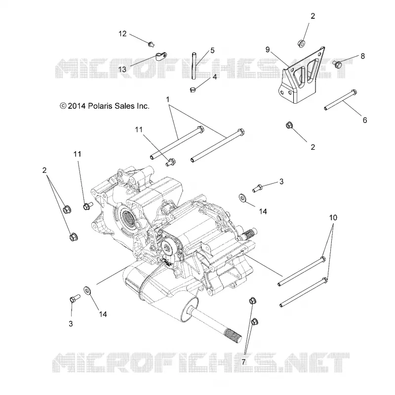 SYSTÈME DE TRANSMISSION, MAIN GEARCASE MOUNTING