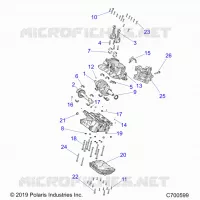 ENGINE, CRANKCASE AND VILEBREQUIN