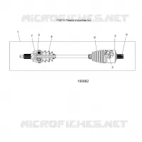 SYSTÈME DE TRANSMISSION, DRIVE SHAFT, FRONT (FROM 2/16/16)